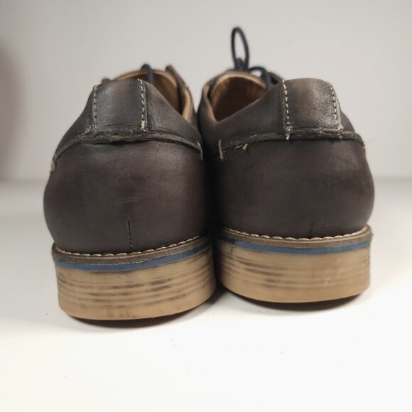 BELVEDERE Paris Mens Brown Leather Oxford Shoes Cap Toe Made In Brazil 14D - Picture 5 of 11